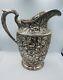 Schofield Baltimore Rose Antique Sterling Silver Floral Repousse Water Pitcher<br/><br/>la Cruche à Eau En Argent Sterling Antique Schofield Baltimore Rose En Repoussé Floral