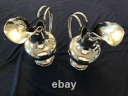 Sterling Silver Paire Water Pitchers Opaisa R1090