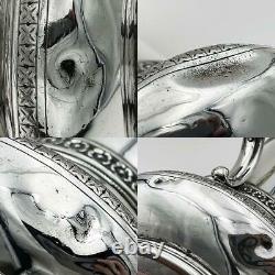 Stupéfiant Elkington & Co Victorian Silver Plate Hot Eau Jug Ewer 1868 Lion