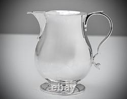 Superbe cruche à eau en argent sterling massif par Wakely & Wheeler Londres 1939 283,9g