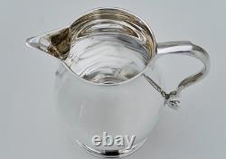 Superbe cruche à eau en argent sterling massif par Wakely & Wheeler Londres 1939 283,9g