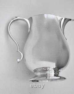 Superbe cruche à eau en argent sterling massif par Wakely & Wheeler Londres 1939 283,9g