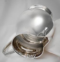 Superbe cruche à eau en argent sterling massif par Wakely & Wheeler Londres 1939 283,9g