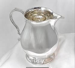 Superbe cruche à eau en argent sterling massif par Wakely & Wheeler Londres 1939 283,9g