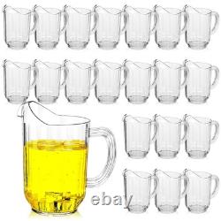 Tessco 20 Pcs Pichet en Plastique 60 Ounce Transparent Grand Pichet d'Eau pour Restaurant