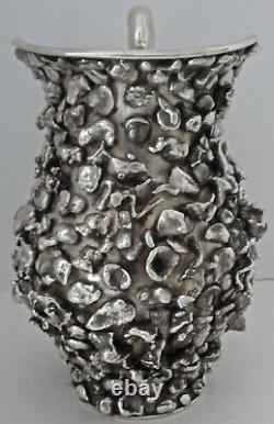 Très Rare Extraction Sterling Silver Nugget Couvert Pichet D’eau Tane Mexicain