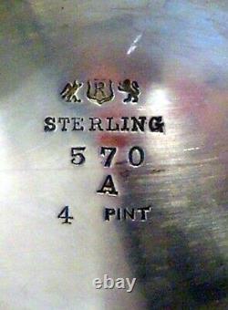Un Grand Lourd Francis 1 Pichet D’eau Sterling, Marque D’aigle, #570a, Reed Et Barton