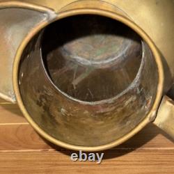 Vase à eau en laiton martelé VTG Maudoux Dinant Hollande 15.5 T