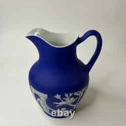 Vase de Portland en jaspe bleu Antique Wedgwood Dip, pichet d'eau/jug