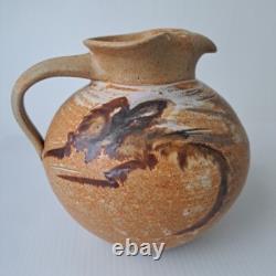 Vase en pierre de poterie artistique VTG Studio, pichet d'eau, signé par l'artiste, design unique.