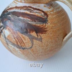 Vase en pierre de poterie artistique VTG Studio, pichet d'eau, signé par l'artiste, design unique.
