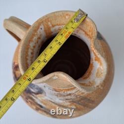 Vase en pierre de poterie artistique VTG Studio, pichet d'eau, signé par l'artiste, design unique.