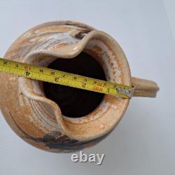 Vase en pierre de poterie artistique VTG Studio, pichet d'eau, signé par l'artiste, design unique.