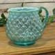 Vase En Verre D'art Fenton Vtg Pichet De Sirène à écailles De Poisson Jacqueline Jug à Eau Irisé