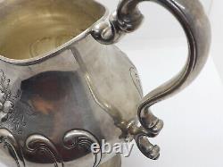 Vieux Gorham Chantilly Comtesse Main Chassé Sterling Argent Pichet D’eau #1031-2