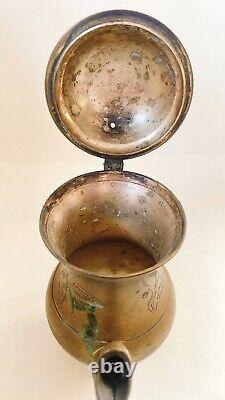 Vieux Pitcher D'eau Jug Antique Cuivre Théière Du Japon