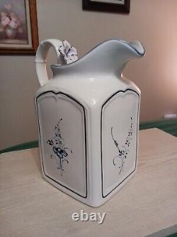 Villeroy & Boch VIEUX LUXEMBOURG CHARM Carafe d'eau carrée blanche et bleue