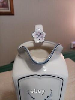 Villeroy & Boch VIEUX LUXEMBOURG CHARM Carafe d'eau carrée blanche et bleue