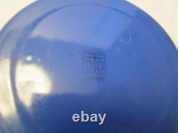 Vintage Bleu Émaillware Eau Pitcher Jug Ferme Avec Lèvre De Glace Japon Oto 9 1⁄2 T