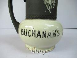 Vintage Buchanans Polo Player Pub Jug Black And White Water Pitcher Advertisef