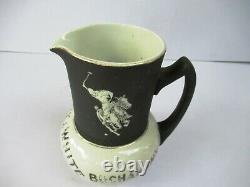 Vintage Buchanans Polo Player Pub Jug Black And White Water Pitcher Advertisef