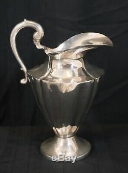 Vintage Feisa Mexicaine En Argent Sterling Pitcher Énorme D'eau / Jug 11 1/2 Grand