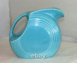 Vintage Fiestaware Fiesta Turquoise Disc Water Jug Pitcher