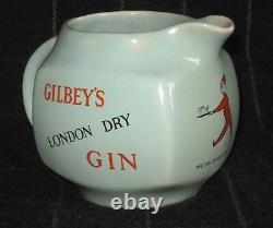 Vintage Gilbey’s Scotch Whisky Spey Royal- Dry Gin Water Pitcher Pub Jug, Rare