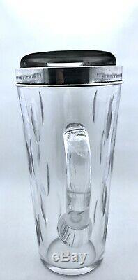 Vintage Hawkes En Argent Sterling Cristal Goutte D'eau Pichet Motif