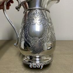 Vintage Old Sheffield Plate Reproduction Pitcher Silver Water (angleterre)